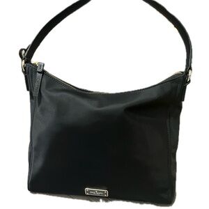 Kate Spade Nylon Purse, Leather Strap, Black